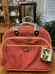 New NWT Baggallini Rolling 2 Wheel Tote Bag w Telescoping Handle Luggage Travel - Picture 1 of 15