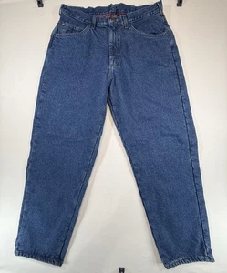 LL Bean Flannel Lined Jeans 36x30 Made in USA Vintage 90s Denim Winter Pants - Picture 1 of 11