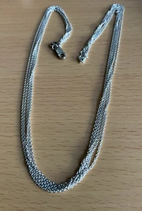 Collar de plata 925 con múltiples cadenas en capas 41 cm / Firmado V - Imagen 1 de 9