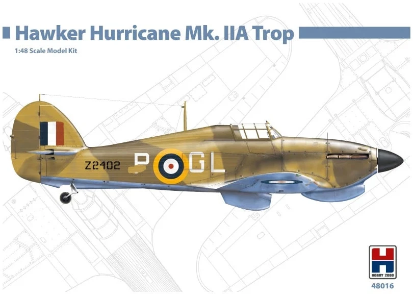 Hobby 2000 Hawker Hurricane Mk. IIA Trop Kit Montaggio 1/48 - Immagine 1 di 1