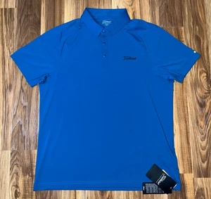 Titleist Snap Button Polo Shirt Indigo Blue Size XXL Fits Like XL New With Tags - Picture 1 of 11