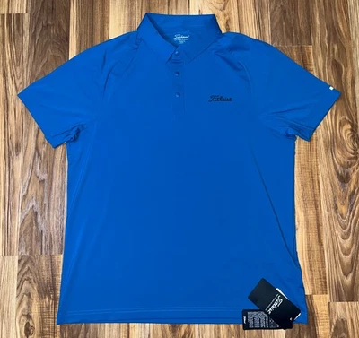 Titleist кнопка рубашка-поло индиго синий размер XXL подходит как XL новый с ярлыками - Изображение 1 из 4
