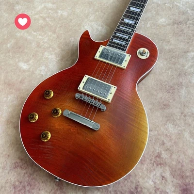 Custom Shop Inspired Left-Handed Electric Guitar: Red LP Mahogany Build 22 Frets - Image 1 of 4