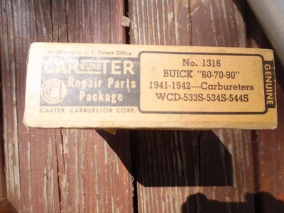 Vintage Carter Carburetor NOS kit #1316 1941-1942 Buick "60 70 90" WCD 533S - Image 1 of 4