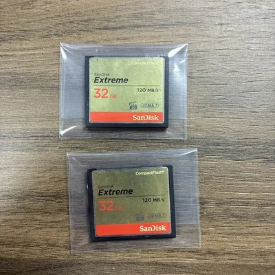 SanDisk Extreme 32 GB 120 MB/s CompactFlash Memory Card x 2 - Image 1 of 2