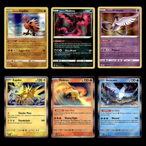 6x Galarian Zapdos Articuno Moltres Lot Evolving Skies Pokemon Karten Sammlung - Bild 1 von 2