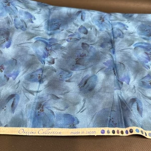 Vintage Origins Collection Floral Blue Japan Fabric 27.5” X 44.5” Less Than 1 Yd - Picture 1 of 4