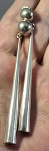 Vintage Handwerk Modernist Sterling extra lange Ohrhänger Ohrhänger 8 g - Bild 1 von 16