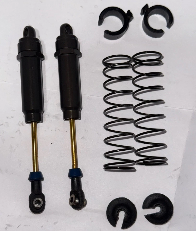 VINTAGE RC10 TEAM ASSOCIATED BUGGY SHOCKS NITRIDE GOLD SHAFTS ALL ALUMINUM RARE - Image 1 of 4