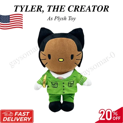 Hello Kitty As TYLER THE CREATOR 绿色毛绒娃娃填充公仔柔软玩具 26 厘米 — 第 1/4 张图片