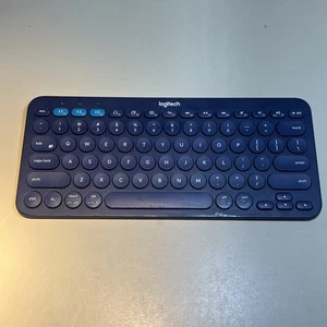 LOGITECH WIRELESS BLUETOOTH KEYBOARD Y-R0056 MULTI-DEVICE - DARK BLUE Mac/PC - Picture 1 of 5