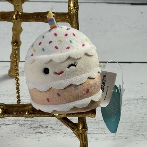 Squishmallows Micromallows Cato the Birthday Cake 2.5 Inch New - Picture 1 of 5