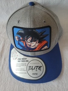 Dragon Ball Z Goku Patch Snapback Hat Gray Blue Cap - Picture 1 of 6