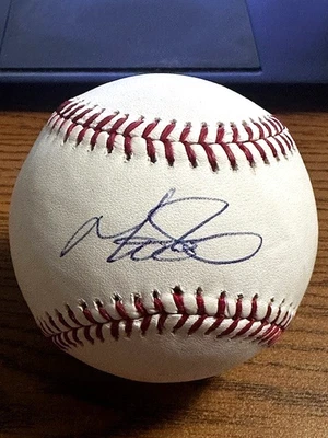 ¡BÉISBOL OML AUTOGRAFIADO FIRMADO POR MATT BARNES 2!  Medias Rojas, Marlins, Nacionales! Foto 1 de 2