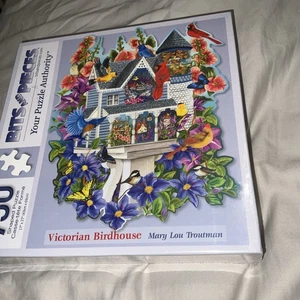 Victorian Birdhouse Bits & Pieces 750Pc Shaped Puzzle Mary Troutman ButterflyNew - Picture 1 of 24