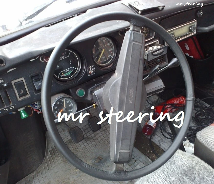 PARA AUSTIN MAXI 1969-1981 FUNDA DE VOLANTE DE CUERO ITALIANO NEGRO DE PRIMERA CALIDAD - Imagen 1 de 1