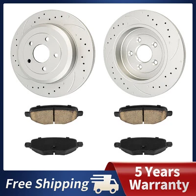 330mm For Lincoln MKS MKT Ford Explorer Edge Rear Brake Rotors & Ceramic Pads — 第 1/4 张图片