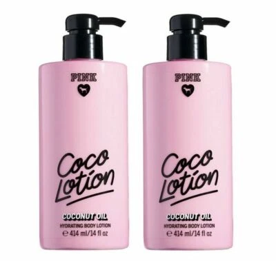 2 frascos Victoria's Secret-ROSA Coco Sleep aceite de coco loción 14 fl oz cada uno Foto 1 de 2