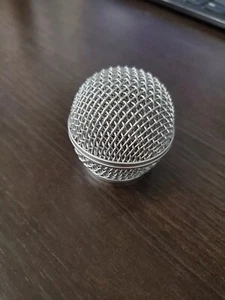 Markenloses Mikrofon Chrom Crush Proof Grill, passt Shure SM58 - Bild 1 von 1