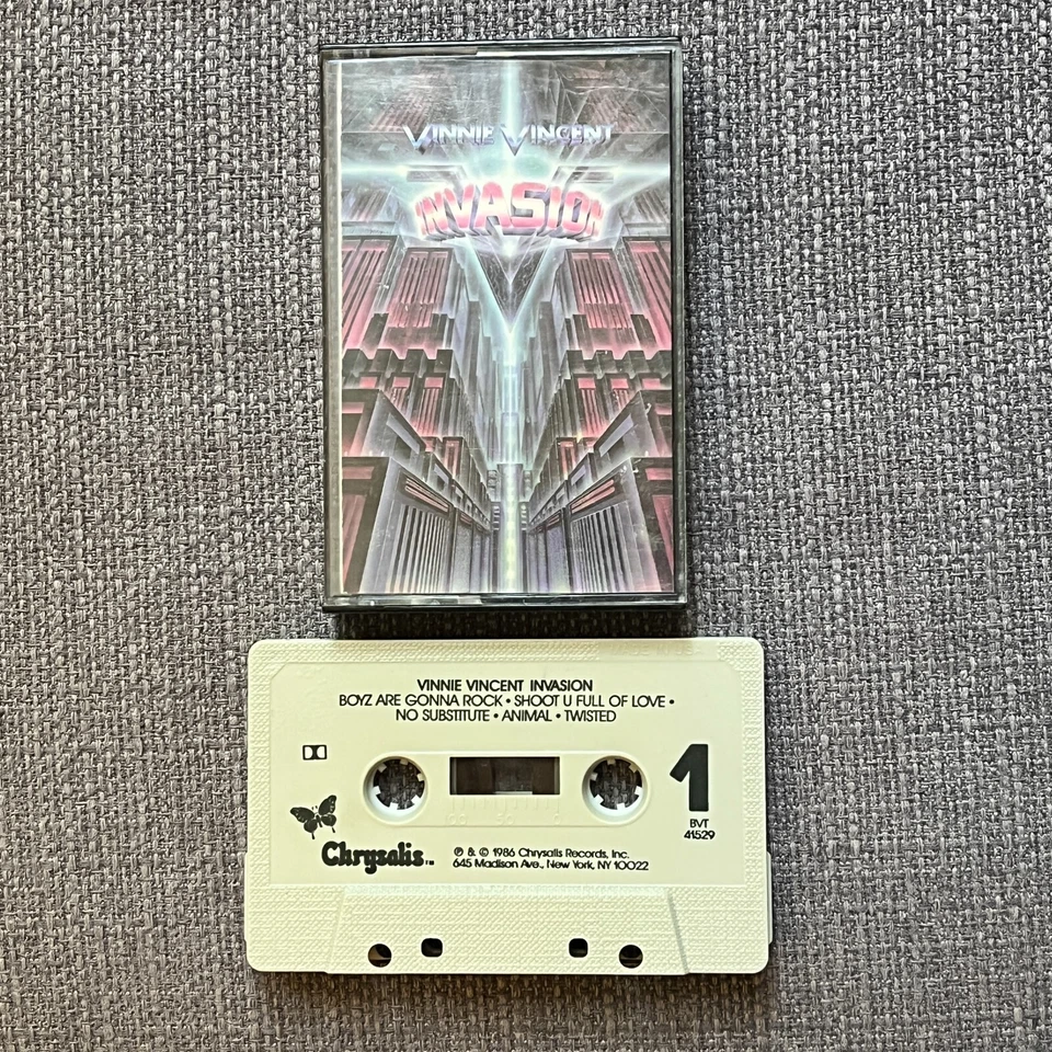 Vinnie Vincent Invasion Self Titled Cassette Tape s/t 1986 (Kiss) Tested Works! - Image 1 of 1