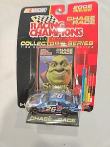 Shrek #26 Race Car NASCAR Racing Champions Chase the Race 2002 Mint on Card - Picture 1 of 2