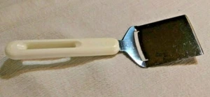 Vintage Bonny Käsehobel Schneider Messer rostfrei Utensil weiß Nylongriff - Bild 1 von 4