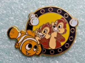 Chip an Dale and Nemo 2008 Disney Pixar Lapel Pin - Picture 1 of 3