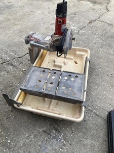 MK Diamond MK770 7" Wet Tile Saw Used W/ Wear No Pump System Tested Works Good - Picture 1 of 24