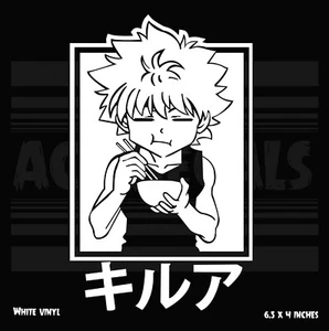 Hunter X Hunter - KILLUA - Nudeln - Anime - Laptop Auto Vinyl Aufkleber Sticker - Bild 1 von 3