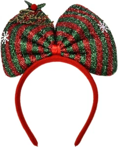 Big Christmas Hair Bow Hairband Christmas Tree Headband Xmas Ornaments Christ... - Picture 1 of 15