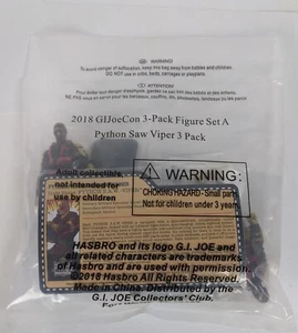 2018 GI Joe Convention 3-Pack Figure Set A Cobra PYTHON SAW VIPER Con Exclusive  - Bild 1 von 1