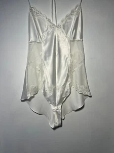 Vtg Y2K Victoria Secret Lace One Piece Teddy Large NWT Wedding White - Picture 1 of 13