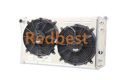 Fit Chevrolet S10 S10 Blazer Corvette 1982-02 3 Row Aluminum Radiator+Shroud+Fan - Image 1 of 4