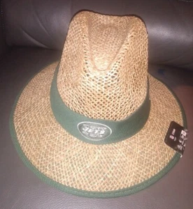 New Era New York Jets Unisex Pro Bowl Fedora Panamá Sombrero de Paja con Logotipo Banda - Imagen 1 de 2
