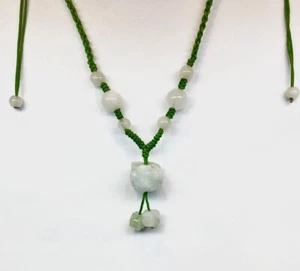 Handgefertigte Damen orientalische chinesische niedliche Sternzeichen Ferkel Jade verstellbare Halskette  - Bild 1 von 5