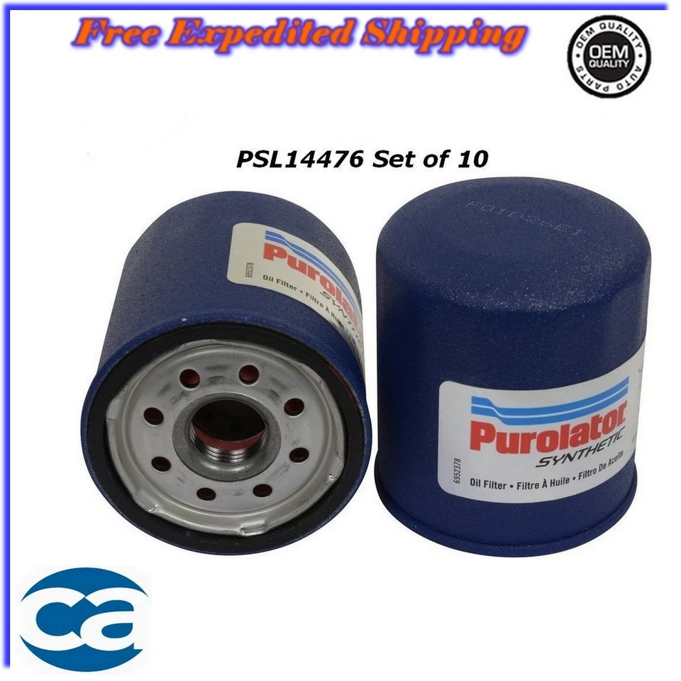 Oil Filter Synthetic Set of 10 For Chevrolet,Daihatsu,Toyota,Pontiac 1.8L, 2.2L  - Image 1 of 1