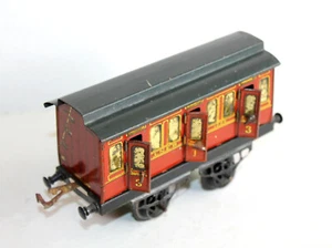 RARE! HORNBY 1924 O VOITURE VOYAGEUR 6 PORTE OUVRANTE MIXTE 1e, 3e Cl. LNER 1224 - Imagen 1 de 7