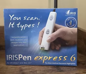NEW IN BOX IRIS PEN EXPRESS 6 HANDHELD SCANNER FOR WINDOWS & MACINTOSH - Picture 1 of 3