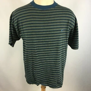 Vintage 70s 80s Hang Ten 10 Surf Stripe Grunge Skate Skateboard T Shirt Beach L - Picture 1 of 7