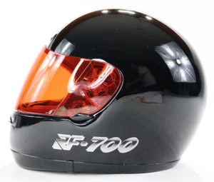 shoei full face helmet XS black gloss rf-700 rf 700 amber shield elite snell DOT - Picture 1 of 13
