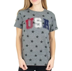 Women's Size 2XL Americana Graphic T-Shirt, Short Sleeve Graphic Tee, Crew Neck - Picture 1 of 7