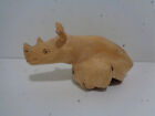 Clean Parasite Wood Carved  Rhinoceros Figurine FREE SHIP