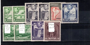 British Guiana 1938-52 values to 96c + shades between SG 308-16a MLH/MH - Picture 1 of 1