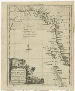 Mapa antiguo de la costa del suroeste de Asia por Kitchin (c.1770) - Imagen 1 de 1