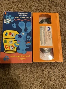 Blues Clues - ABCs and 123s (VHS, 1999) Orange - Picture 1 of 2
