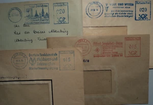 DN DDR (1954/55) 4 AFS-Belege Berlin, Gera, Zwickau, Leipzig .... MW: -.- - Picture 1 of 6
