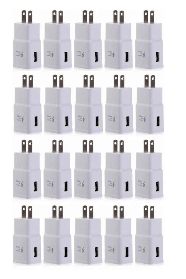 20x Adaptive Fast Charging Wall Charger For Samsung Galaxy A30 A40 A50 A70 A20E - Image 1 of 2