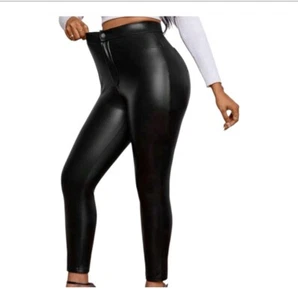 Black PU Leather Pants Size Small - Picture 1 of 4