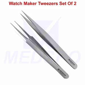 Watchmakers Tweezers Watches Repairing Jewellery Maintenance Fine Tip Forceps CE - Picture 1 of 7