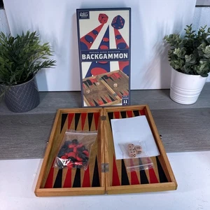 Wooden Backgammon Board Game - Traditional/Classic Wooden Family Board Game Back - Picture 1 of 8
